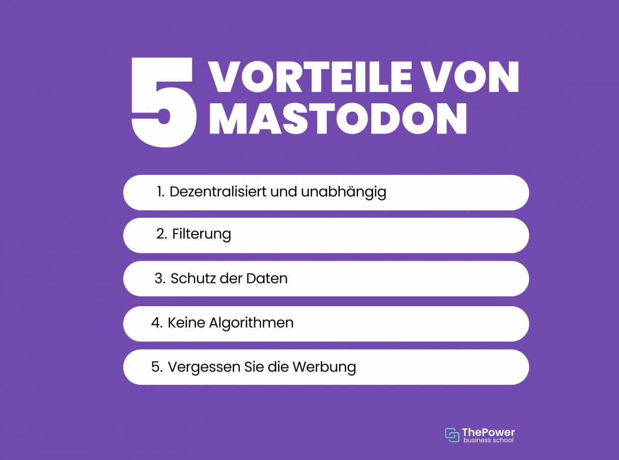 5 Vorteile von Mastodon