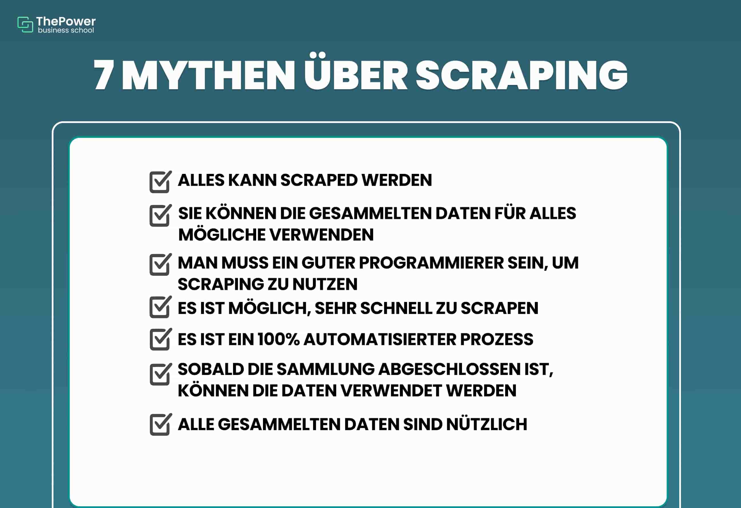 Mythen über Scraping
