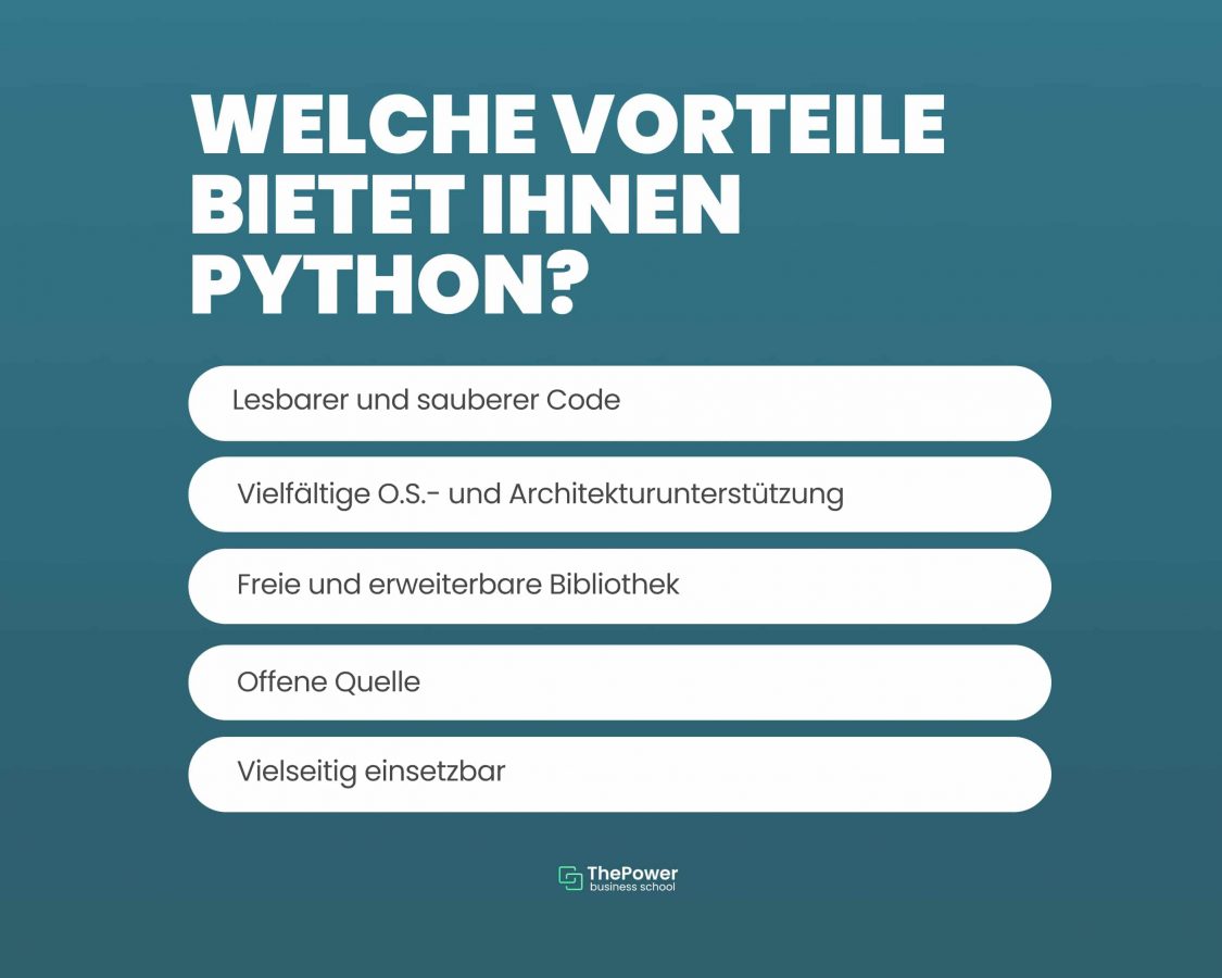 Welche Vorteile bietet Ihnen Python