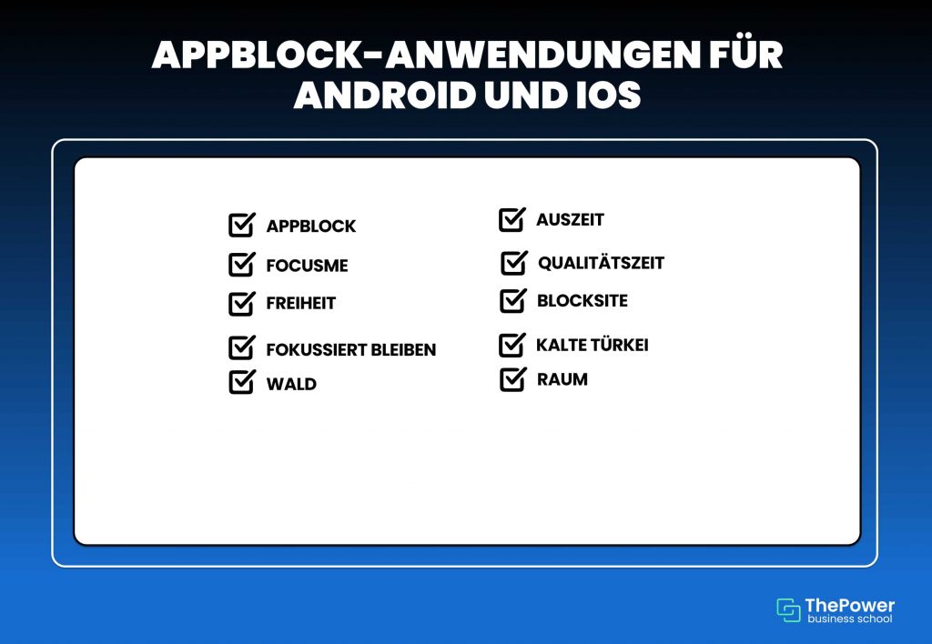 AppBlock-Anwendungen für Android und iOS
