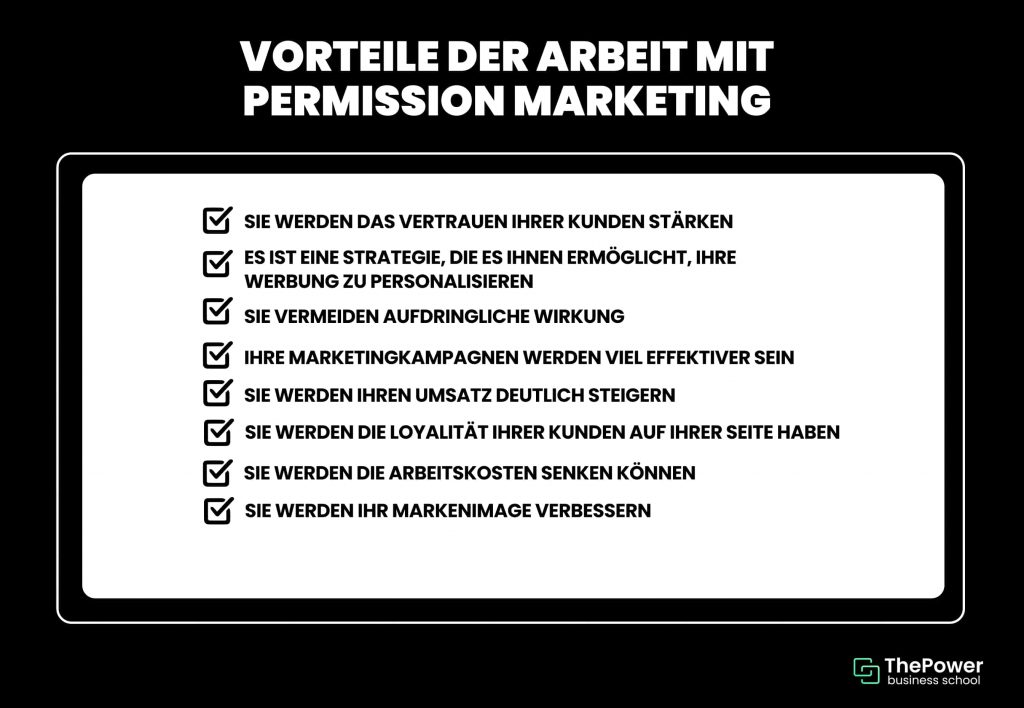 Vorteile der Arbeit mit Permission Marketing