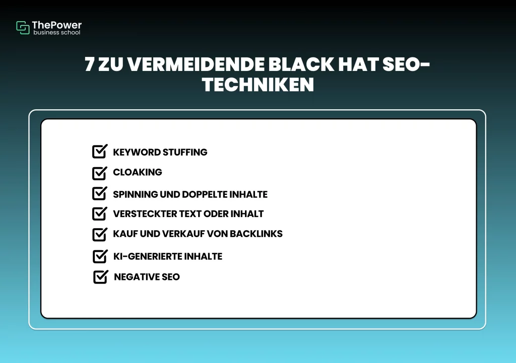 7 zu vermeidende Black Hat SEO-Techniken