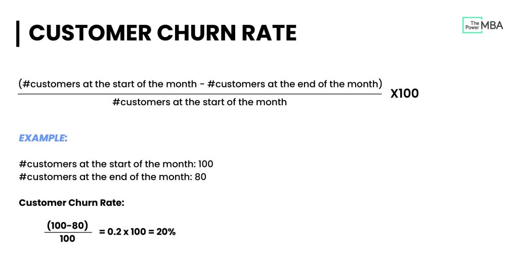 customer churn rate for measure user experience