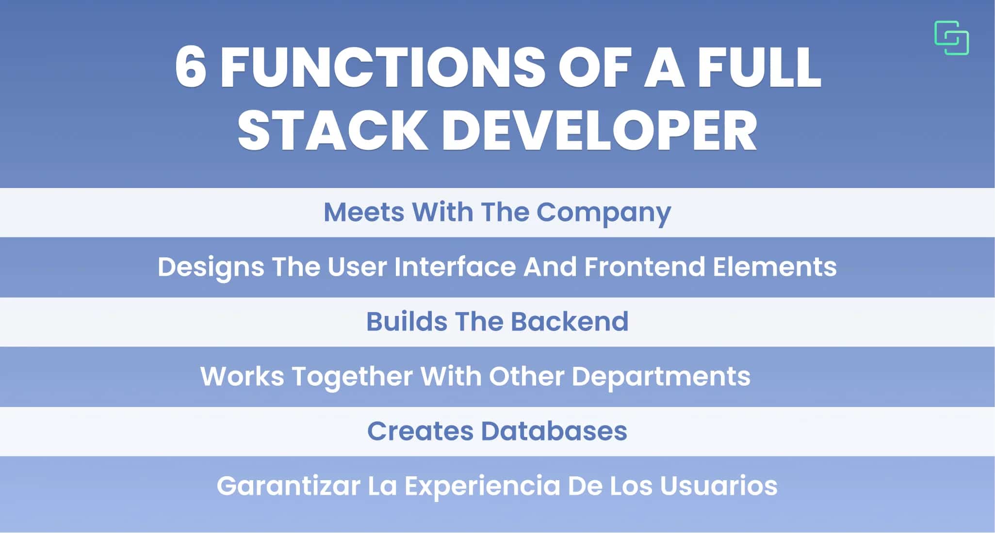 full stack developer functions