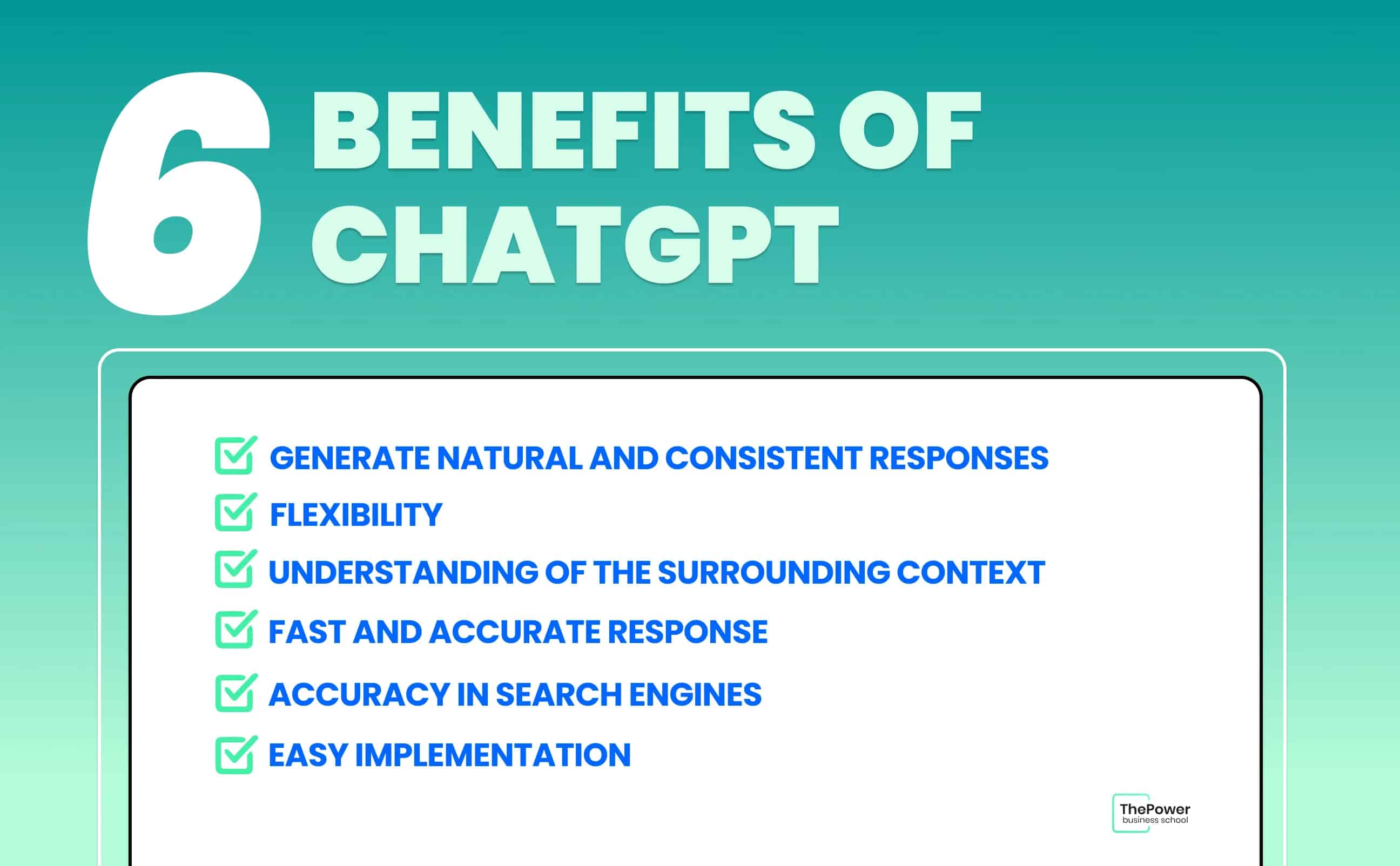 6 Benefits of ChatGPT