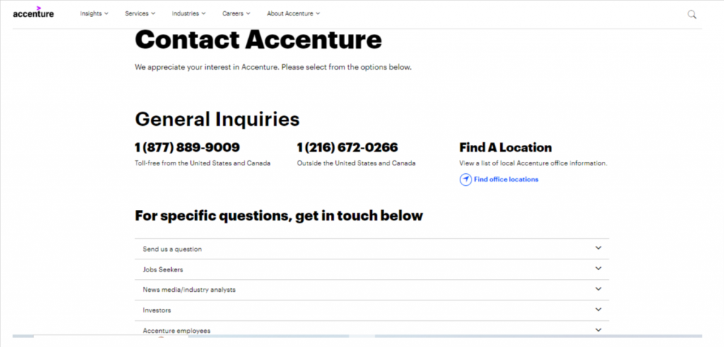 accenture contact us