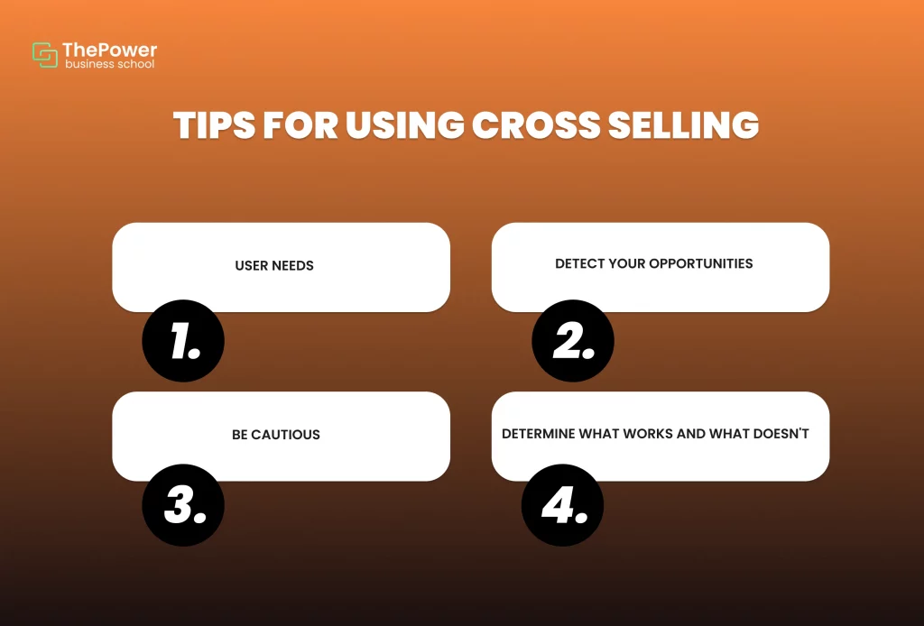 Tips for using cross selling