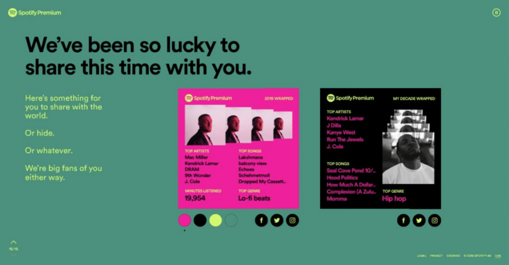 Spotify contando de forma entretenida los datos