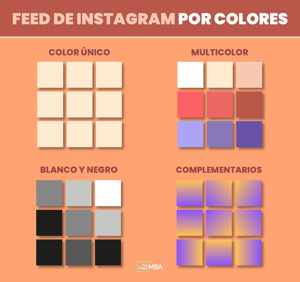 feed de instagram por colores