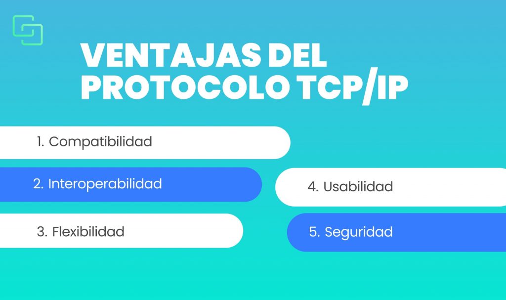 ventajas del protocolo TCP/IP