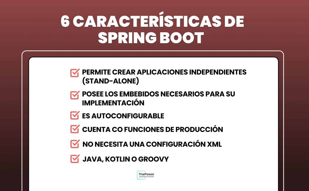 6 características de spring boot