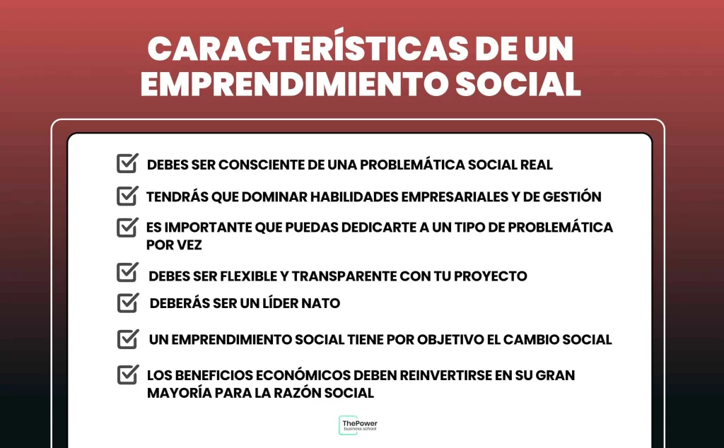 Características de un emprendimiento social 