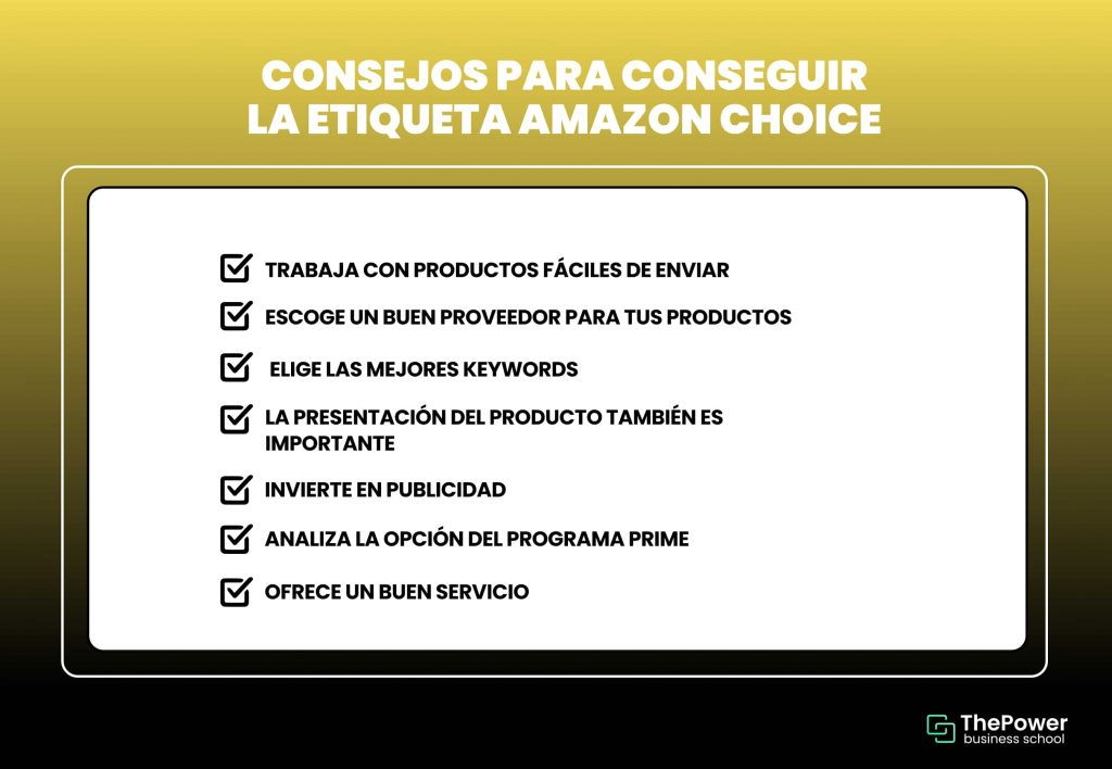 Consejos para conseguir la etiqueta Amazon Choice