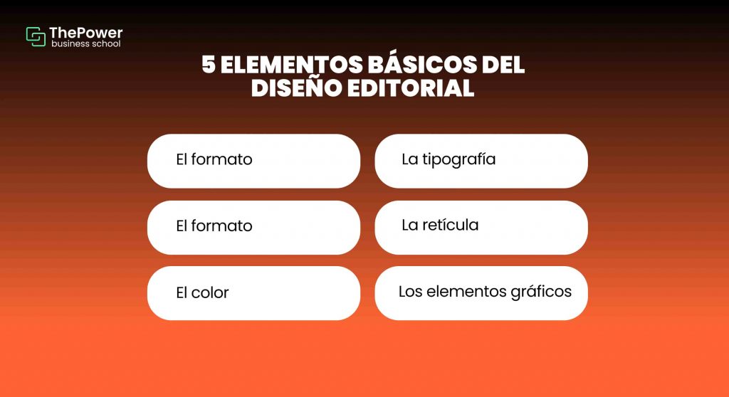 5 elementos básicos del diseño editorial