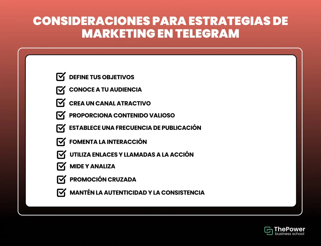 Consideraciones para estrategias de marketing en Telegram