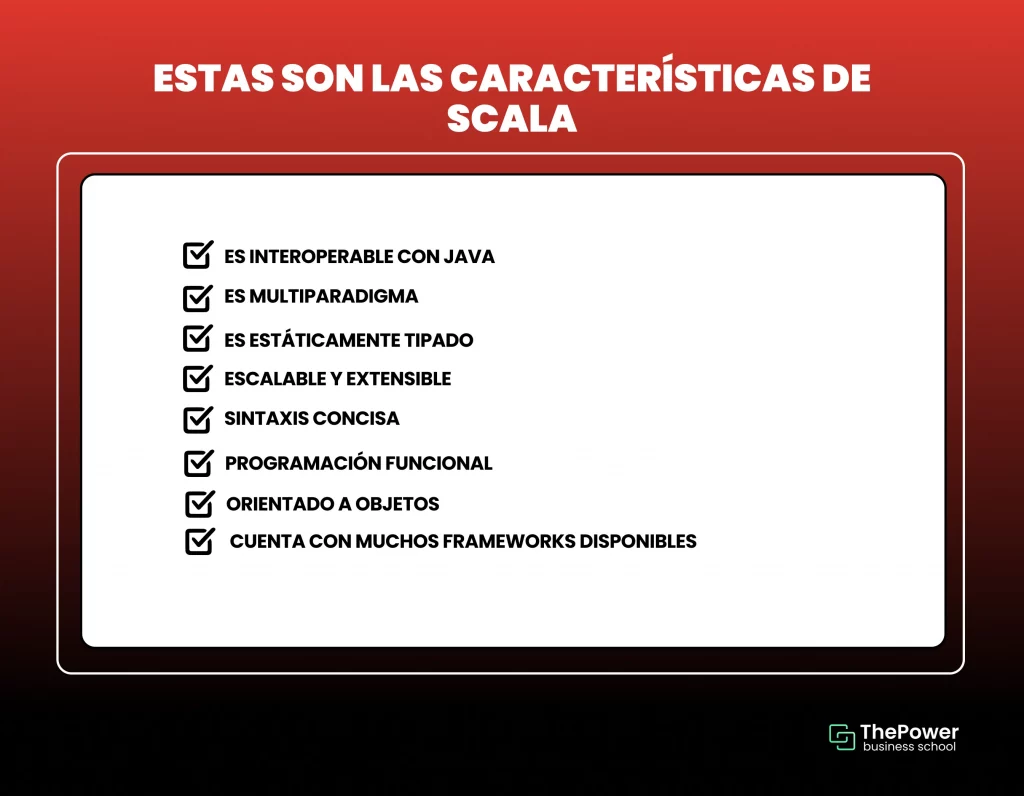 Estas son las características de Scala