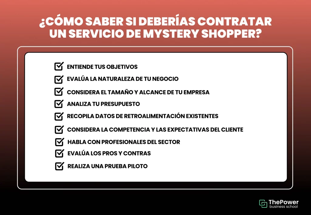 cómo saber si deberías contratar un mystery shopper